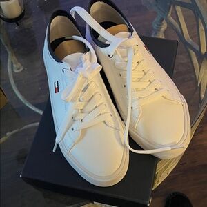 Women’s Tommy Hilfiger White and Black Sneakers.  Brand New-Never Worn!